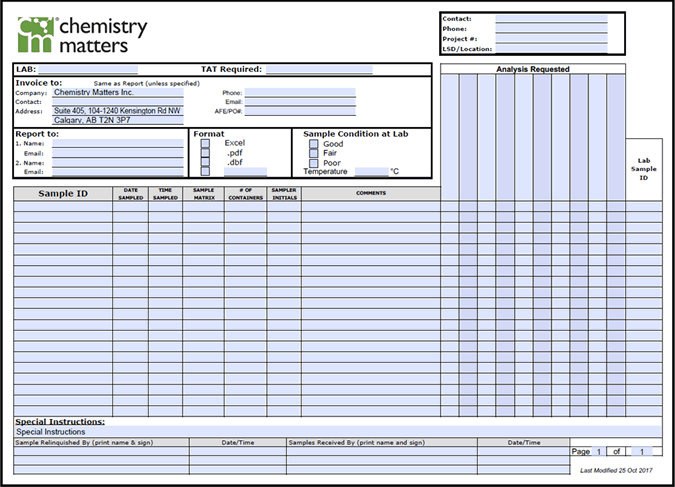 Legal Chain Of Custody Chemistry Matters Subject Expertise
